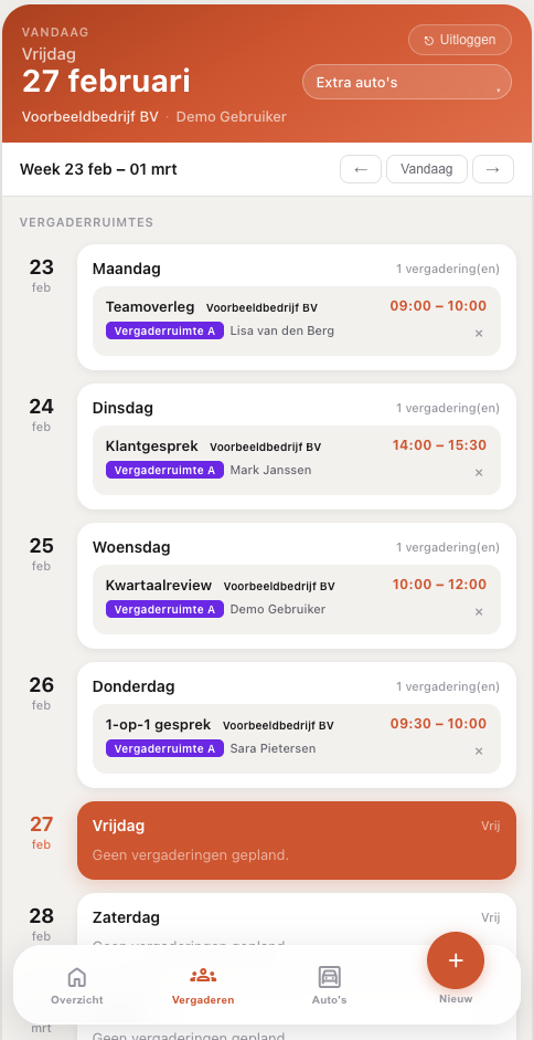 Reservax planning module